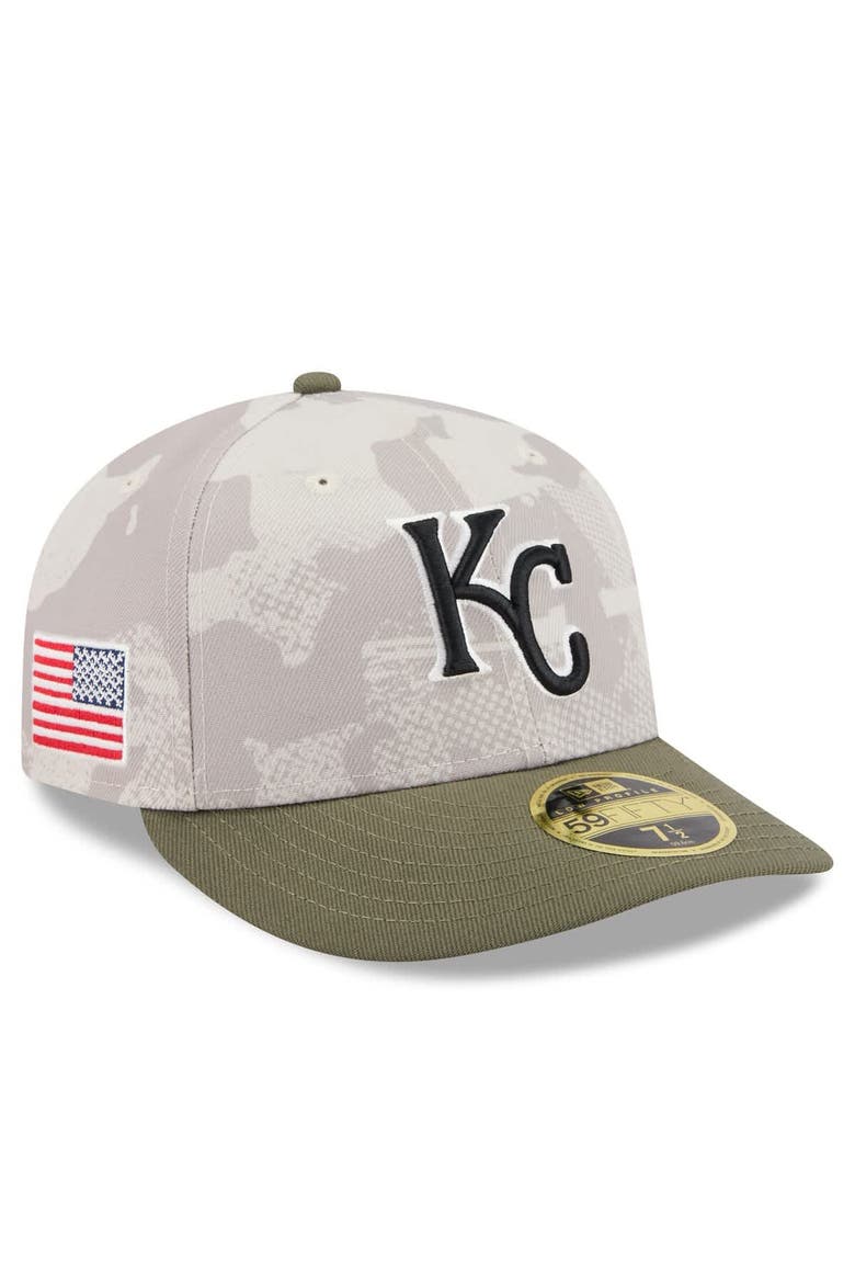 Men's New Era Light Beige/Olive Kansas City Royals 2025 Armed Forces Day Low Profile 59FIFTY Fitted Hat, Main, color, Light Beige