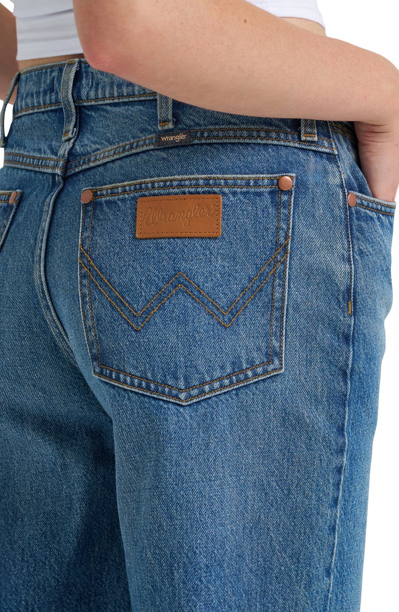 Wrangler Jorts Raw Hem Low Rise Denim Shorts, Alternate, color, 