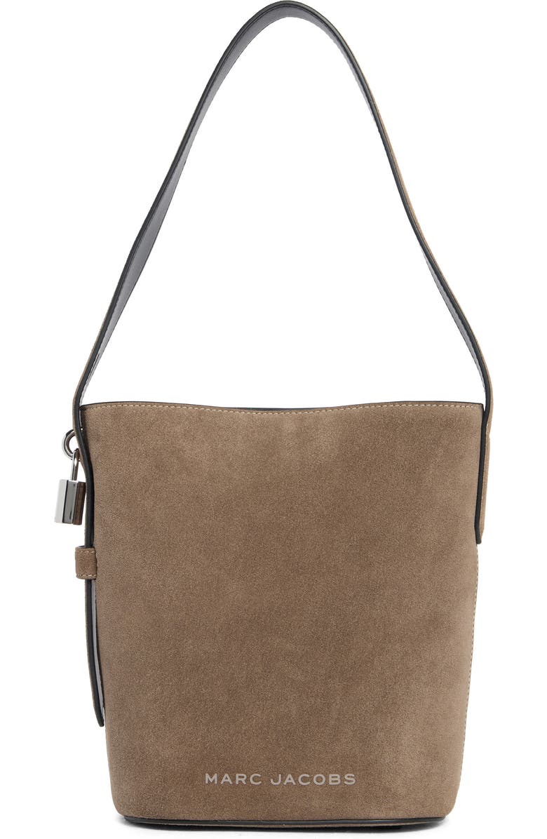 Marc Jacobs Suede Bucket Bag, Main, color, Concrete