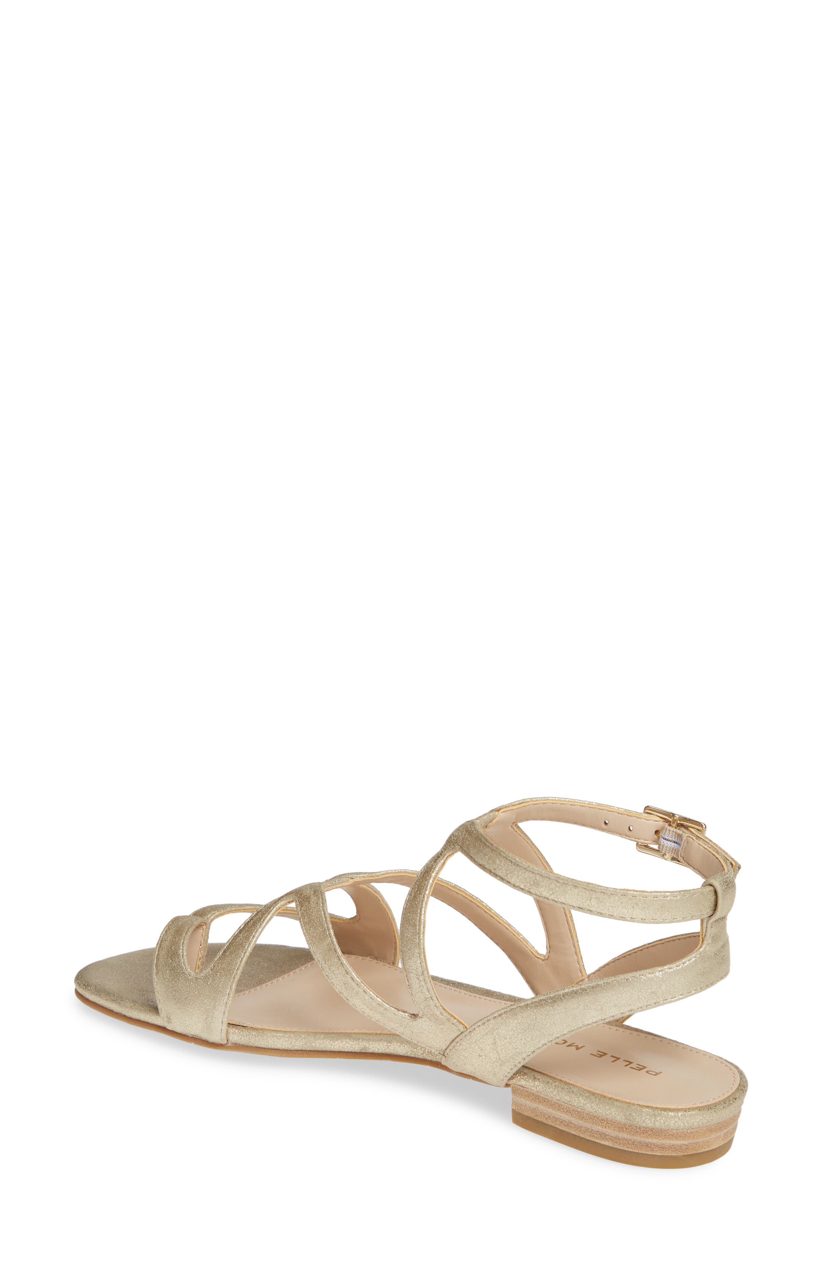 Baron Strappy Sandal, Alternate, color, PLATINUM GOLD SUEDE