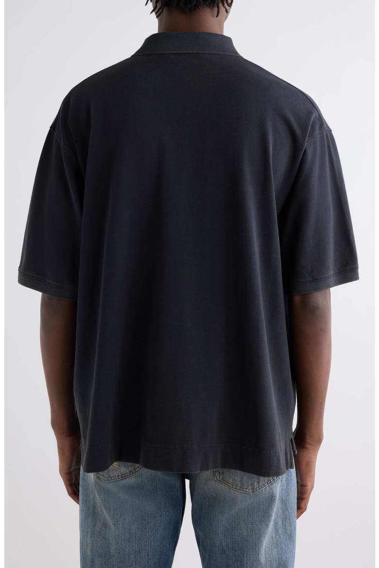 Egnes Logo Cotton Piqué Polo, Alternate, color, BLACK