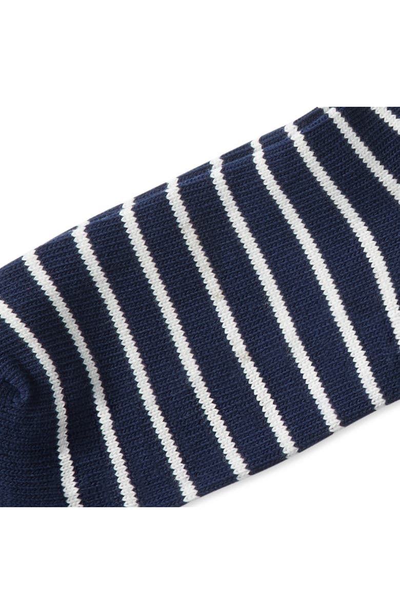 Polo Ralph Lauren Breton Stripe Crew Socks, Alternate, color, Navy