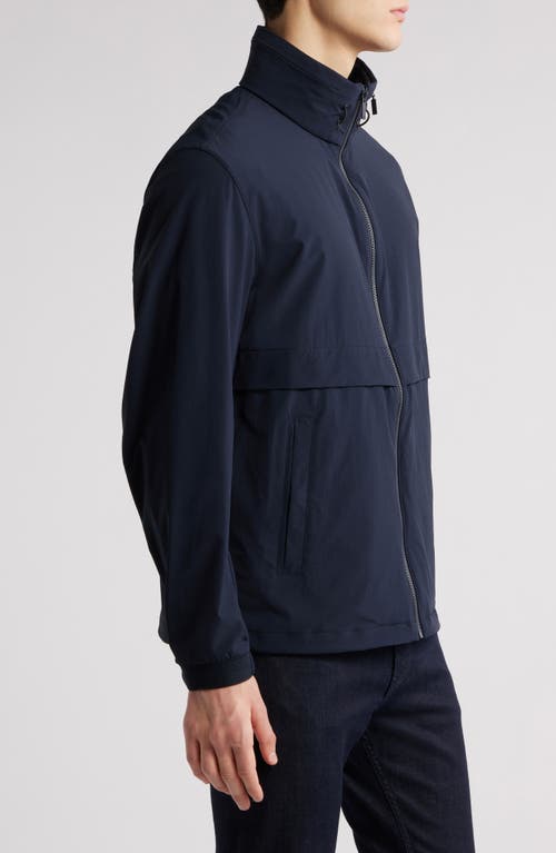 Hugo Boss Boss Caldar Hooded Zip-up Jacket In Dark Blue