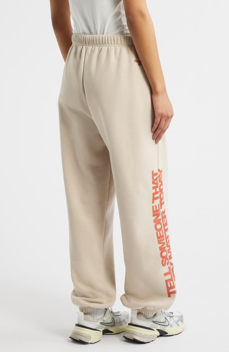 THE MAYFAIR GROUP Everyone Matter Graphic Joggers, Alternate, color, Taupe