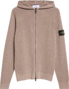 Stone Island Wool & Cashmere Hooded Zip Cardigan