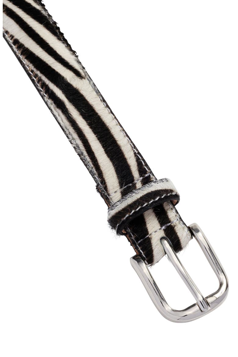 No. 14 Genuine Calf Hair Belt, Alternate, color, ZEBRA