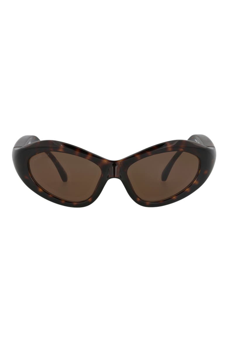 60mm Cat Eye Sunglasses, Main, color, HAVANA HAVANA BROWN