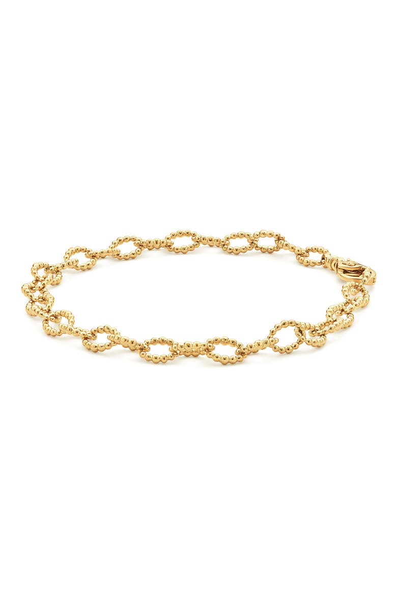 Caviar 18K Gold Link Bracelet, Alternate, color, GOLD