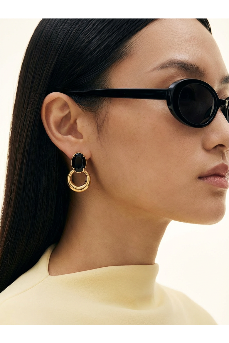 18K Gold Plated Sculptural Statement Earrings, Alternate, color, 18K Gold Plated