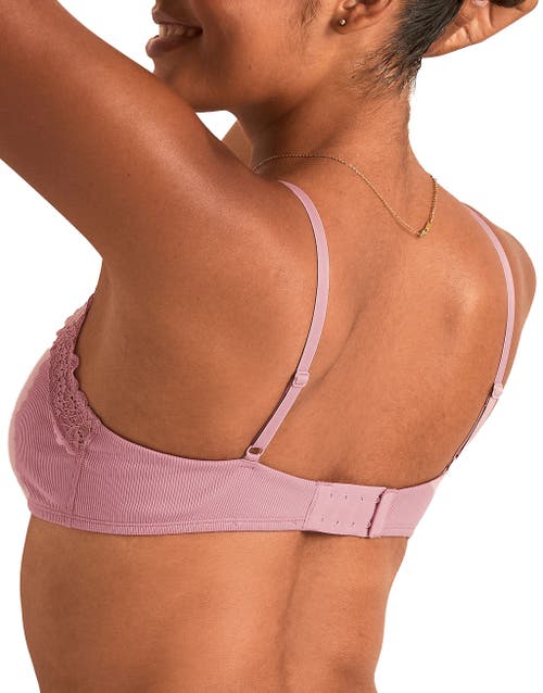 Adore Me Rib Unlined Bralette Bra In Pink