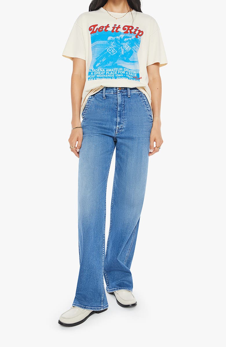 MOTHER The Sleepover Stretch Cotton Graphic T-Shirt, Alternate, color, Let It Rip