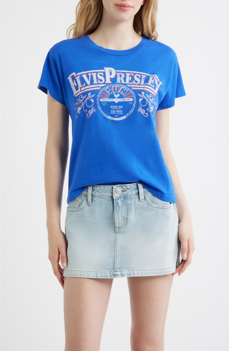 Daydreamer Sun Records x Elvis Graphic T-Shirt, Main, color, Ultra Marine