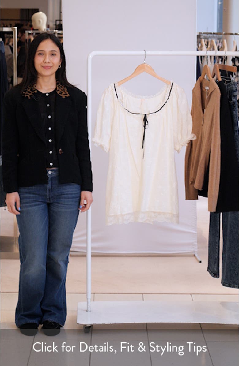 Juno Embroidered Baby Doll Minidress, sales video thumbnail