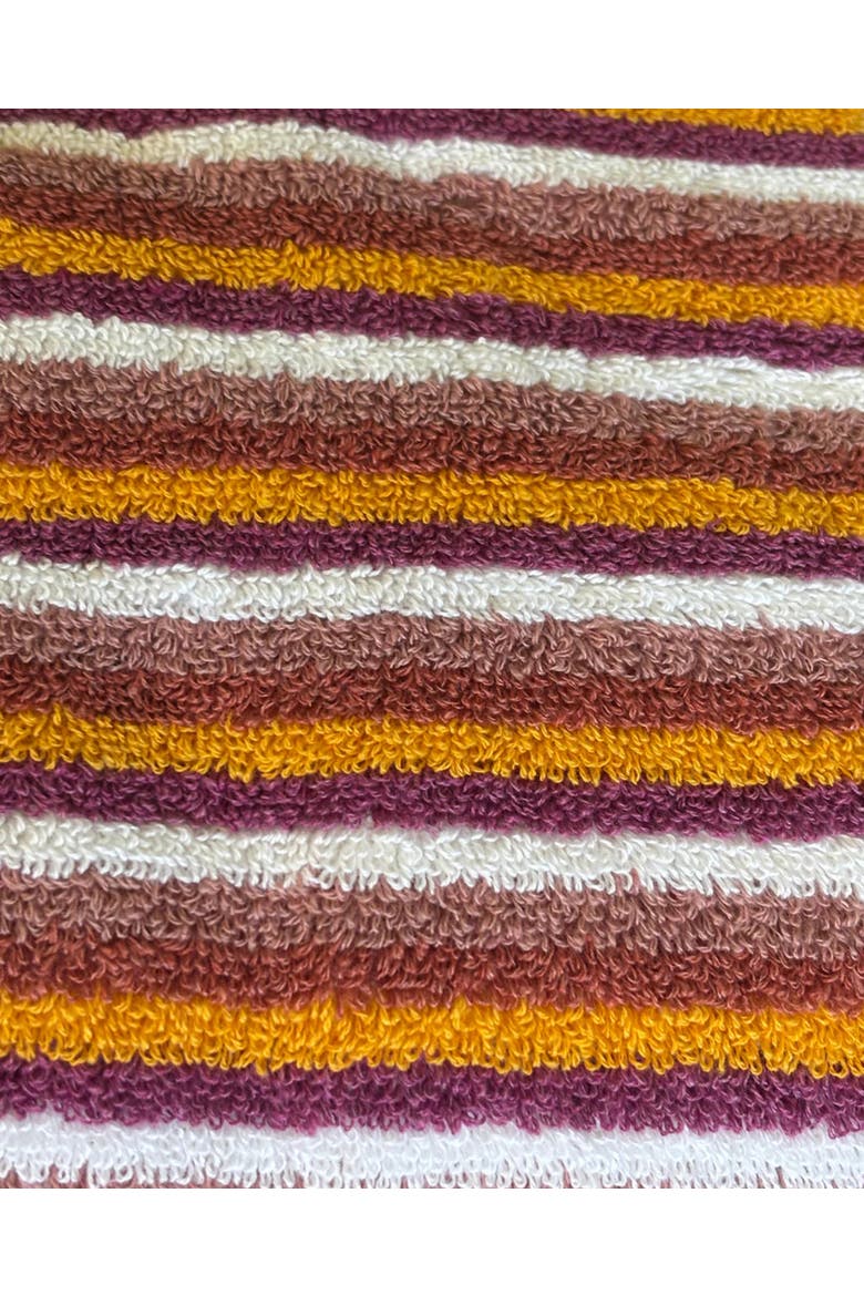 Striped Marseille Hand Towel, Alternate, color, Plum Orange Marseille