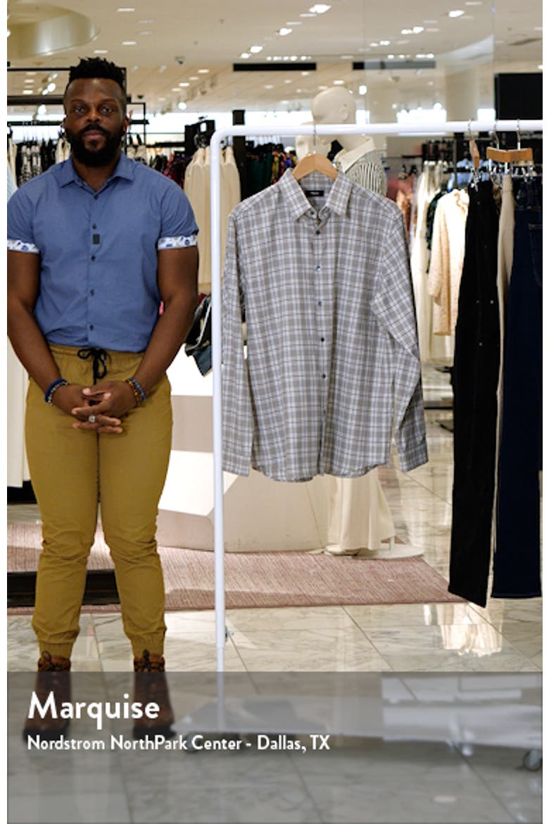 Irving Medium Check Cotton Button-Up Shirt video