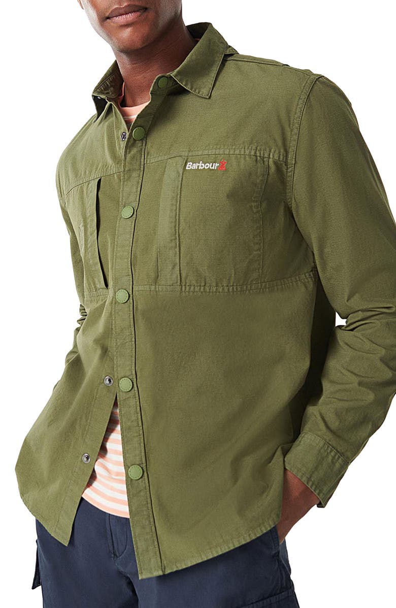 Barbour Annan Snap-Up Cotton Overshirt, Main, color, 