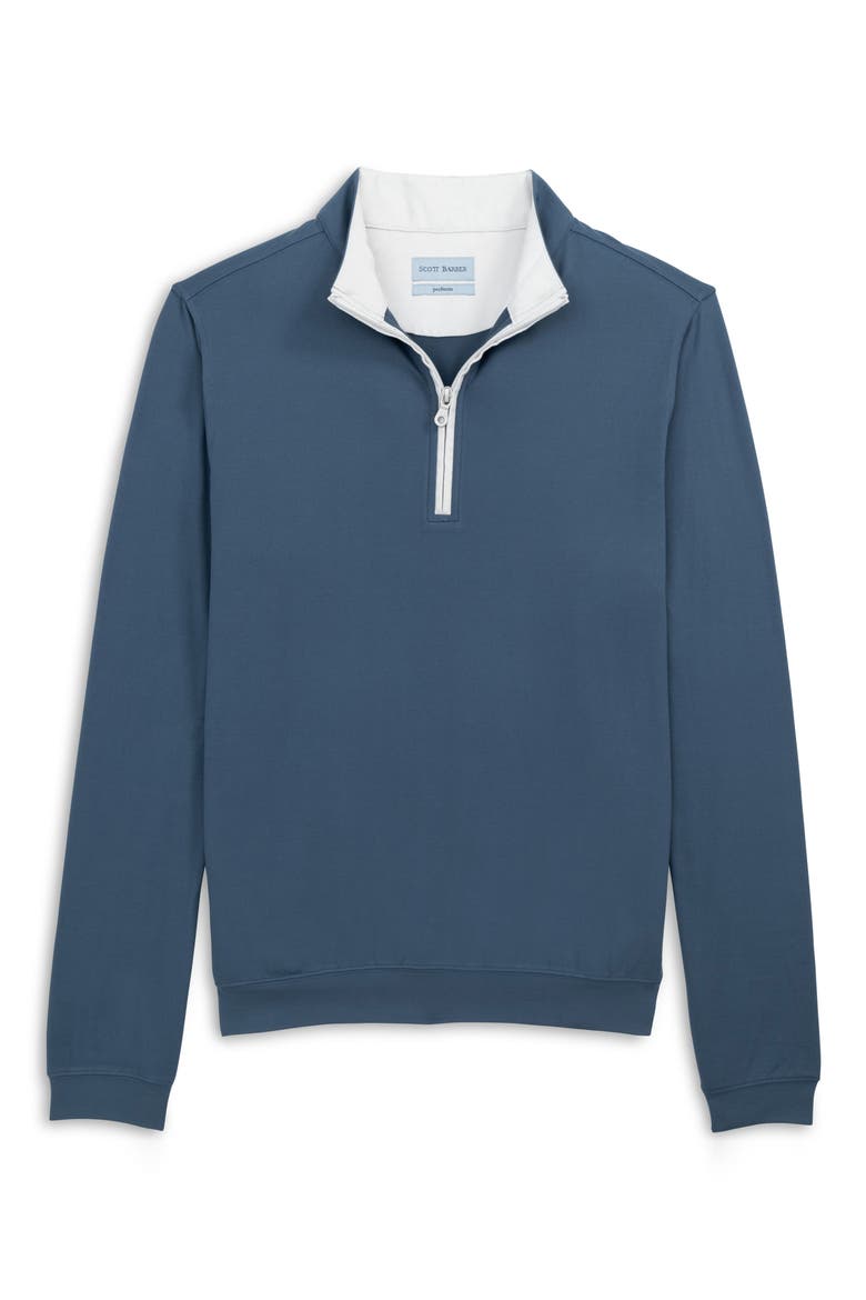 Solid Performance Quarter Zip Pullover, Alternate, color, INDIGO