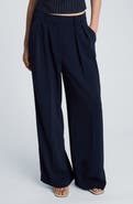 Kenneth Cole Double Pleated High Waist Wide Leg Pants