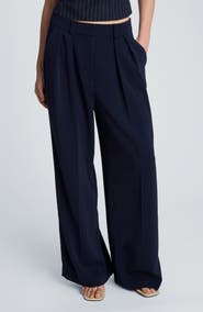 Kenneth Cole Double Pleated High Waist Wide Leg Pants
