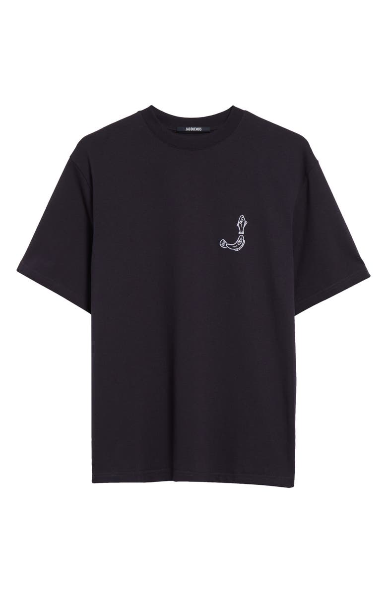 Jacquemus Le Embroidered T-Shirt, Alternate, color, 