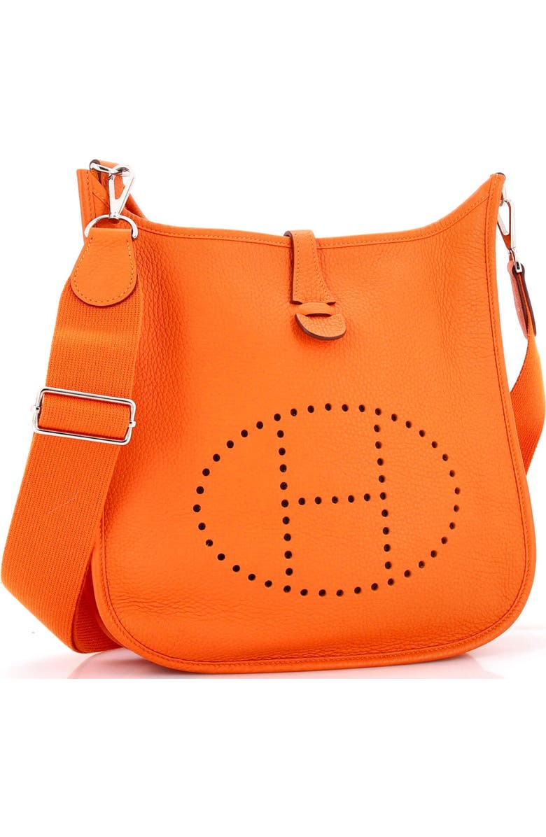 Pre-Owned Hermes Evelyne Bag Gen III Clemence PM, Alternate, color, Orange H