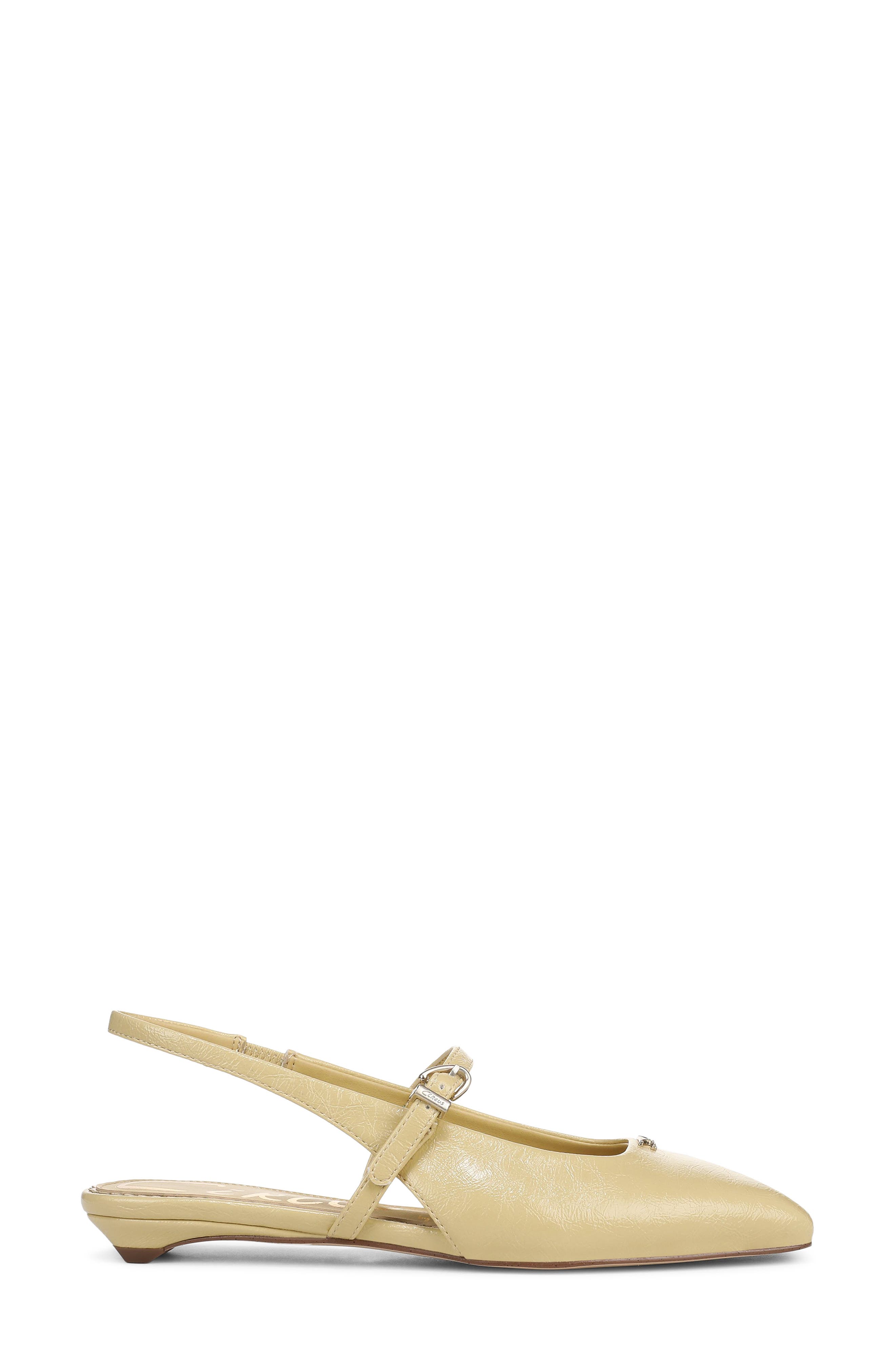 Elara Slingback Flat, Alternate, color, DUSTY YELLOW