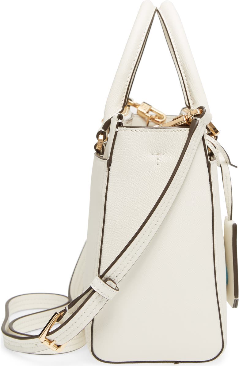 Tory Burch Small Robinson Double-Zip Leather Tote, Alternate, color,