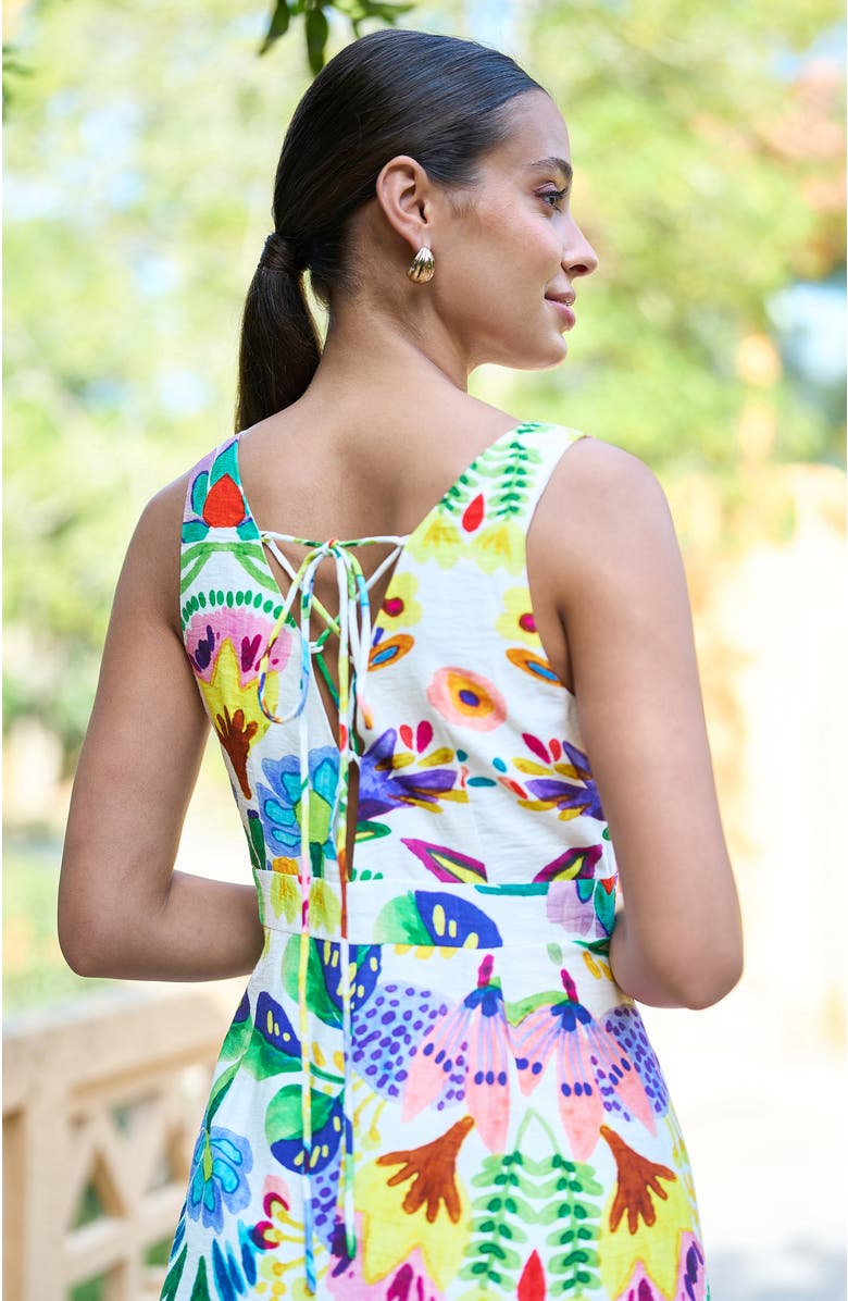 Yumi Cotton Abstract Print Maxi Dress, Alternate, color, Multi