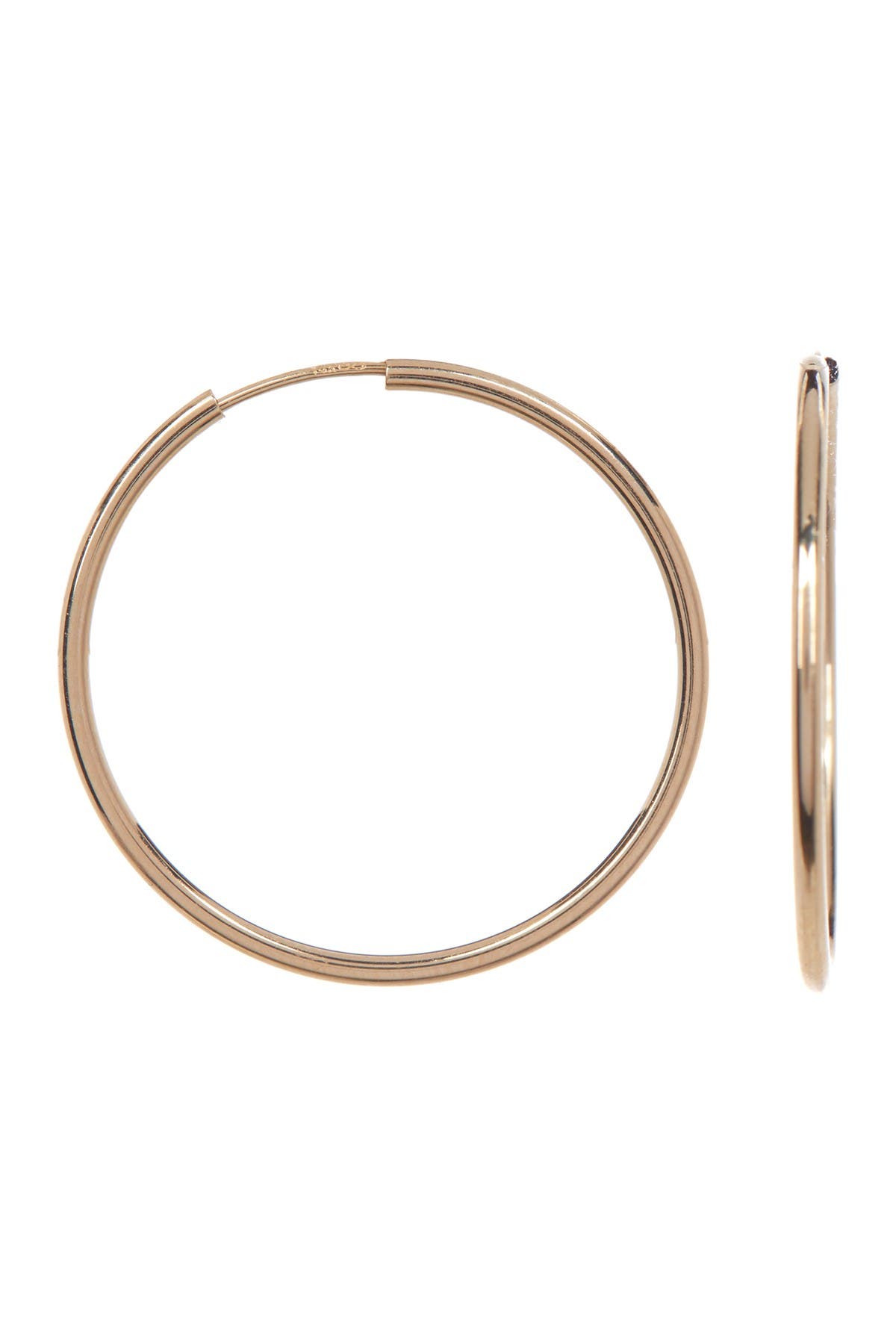 CANDELA JEWELRY 14K Yellow Gold Endless 25mm Hoop Earrings