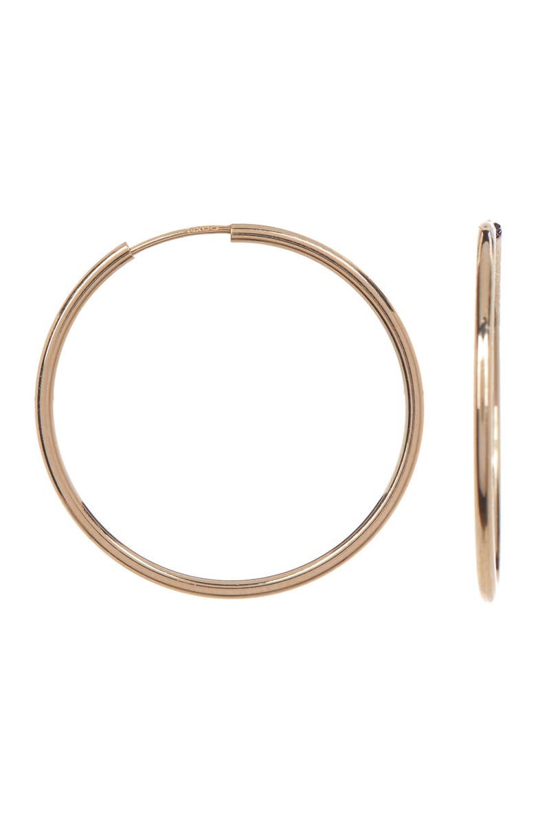 CANDELA JEWELRY 14K Yellow Gold Endless 25mm Hoop Earrings, Main, color, Gold