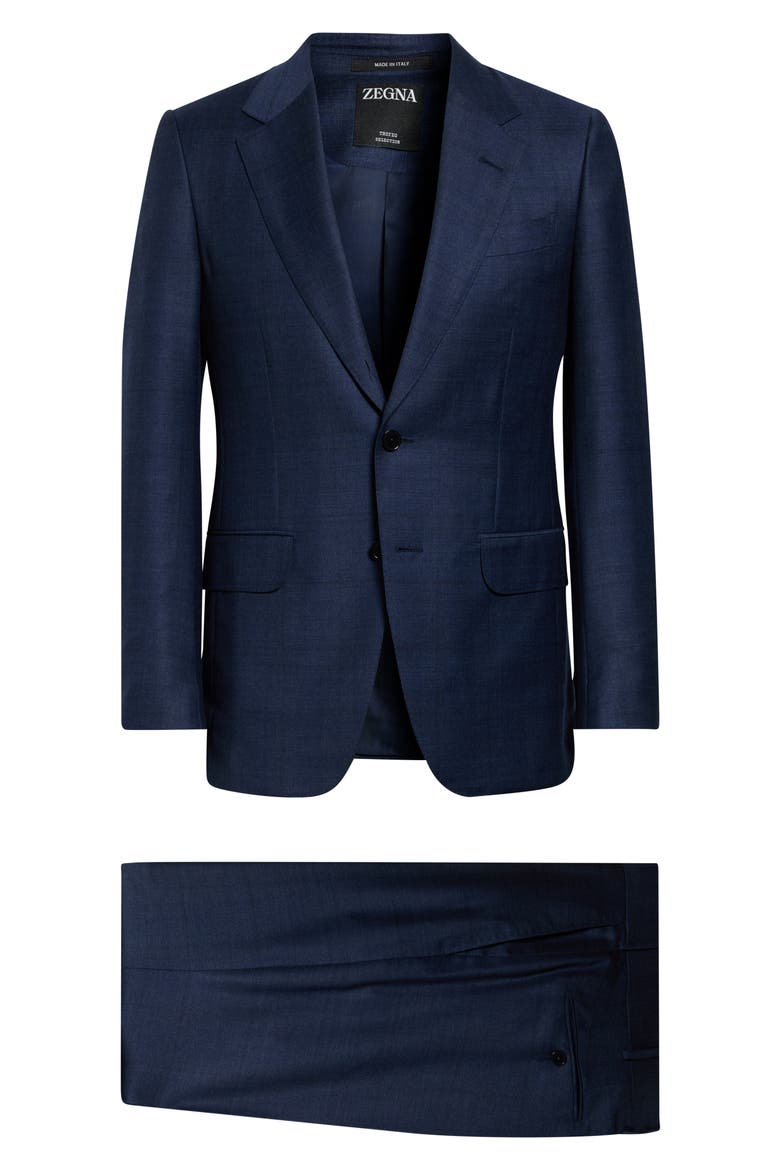 Trofeo Wool Suit, Main, color, BLUE