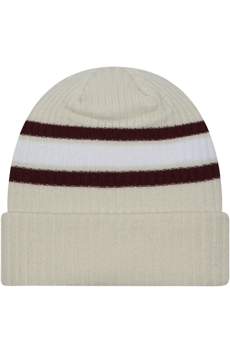 New Era Men's New Era Cream Mississippi State Bulldogs Vintage Cuffed Knit Hat, Alternate, color, Cream