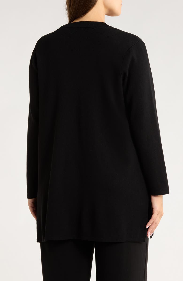 AK ANNE KLEIN Kissing Front Cardigan, Alternate, color, Anne Black