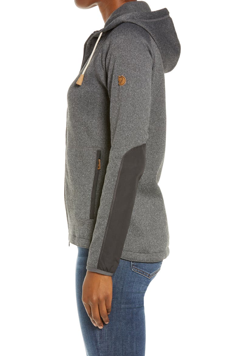 Ovik Fleece Hoodie, Alternate, color, DARK GREY