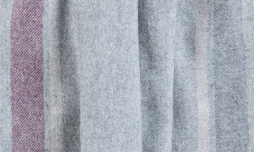 Bruno Magli Glen Plaid Double Face Silk & Cashmere Blend Scarf In Gray