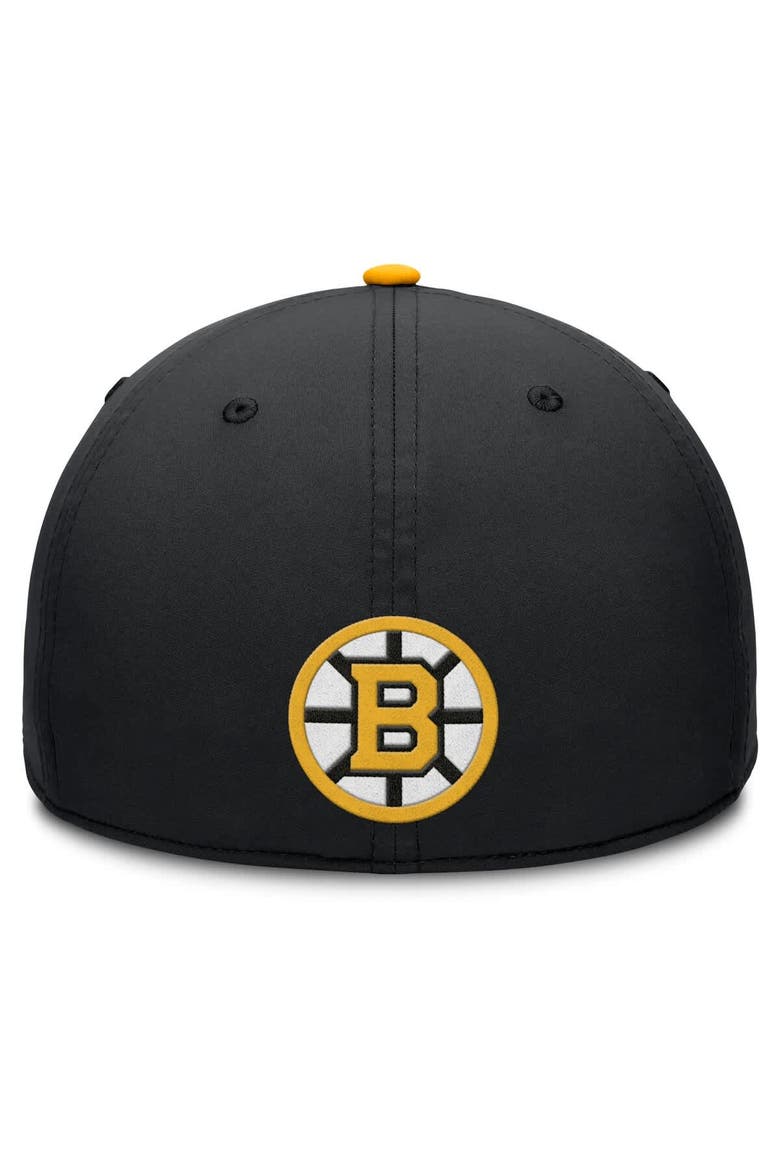 Men's Fanatics Black/Gold Boston Bruins Authentic Pro Rink Team Code Flex Hat, Alternate, color, Black