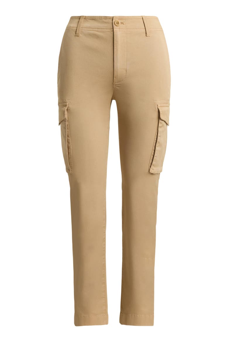 Refined Stretch Chino Cropped Cargo Pants, Alternate, color, BEIGE