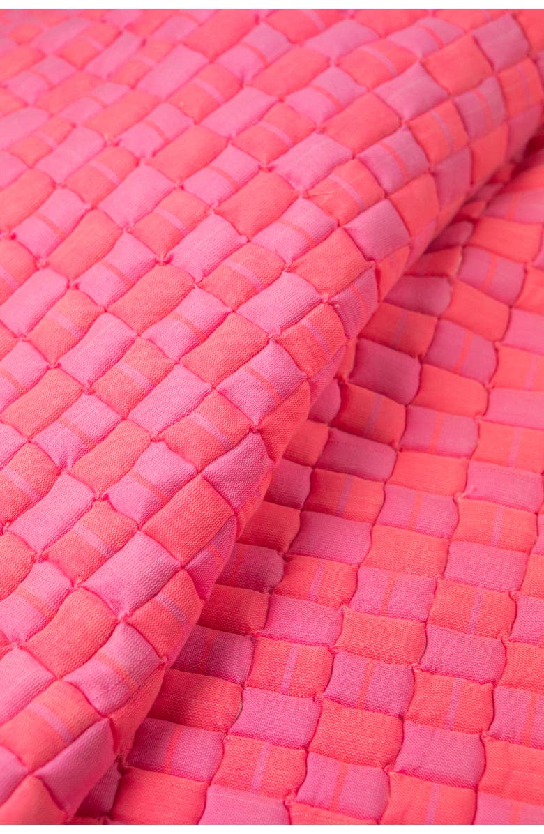 Archive New York Quilted Sujani Neon Pink Throw Blanket, Alternate, color, Pink