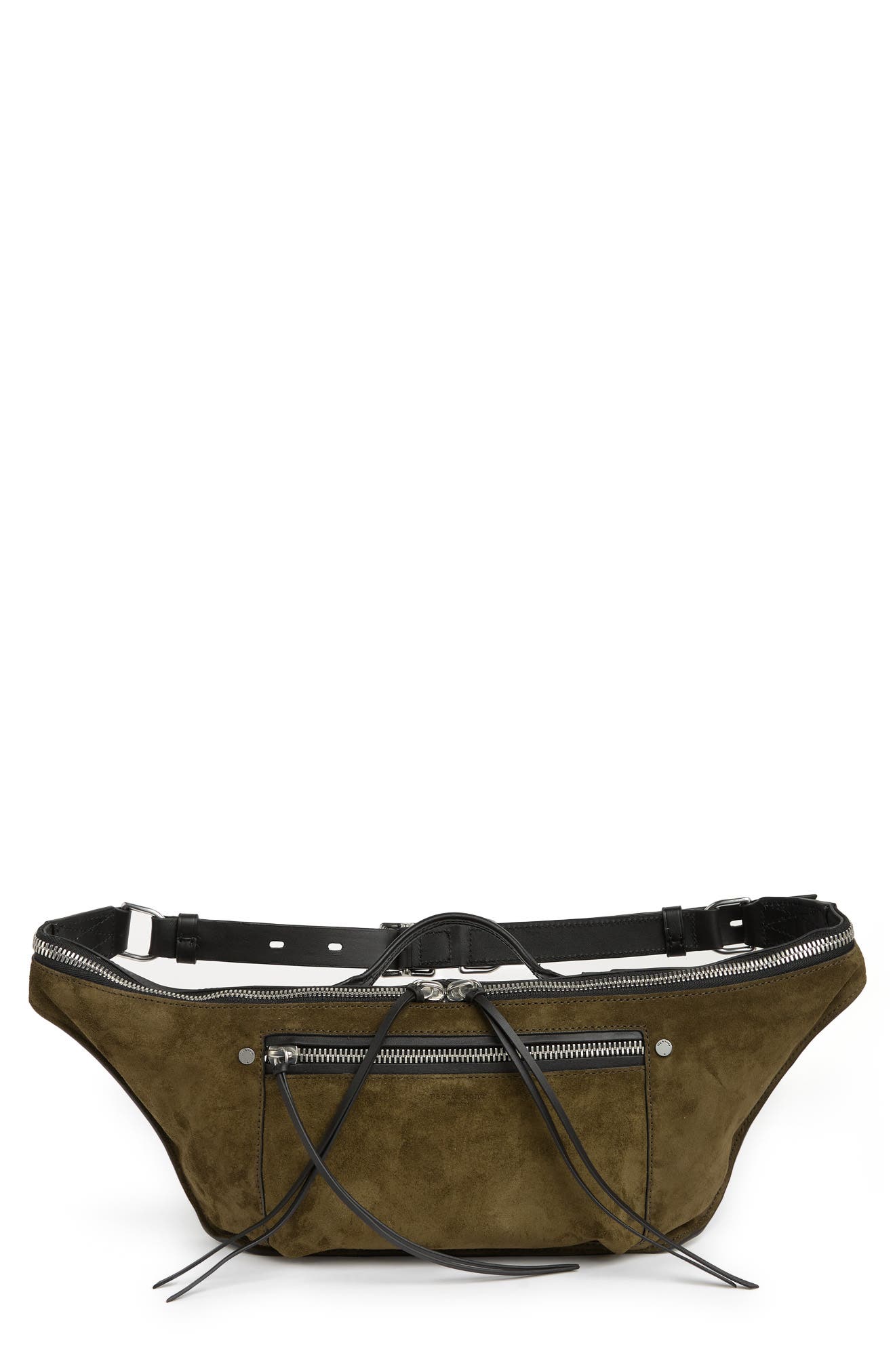 RAG AND BONE Elliot Large Fanny Pack, Main, color, OLIVE SUEDE