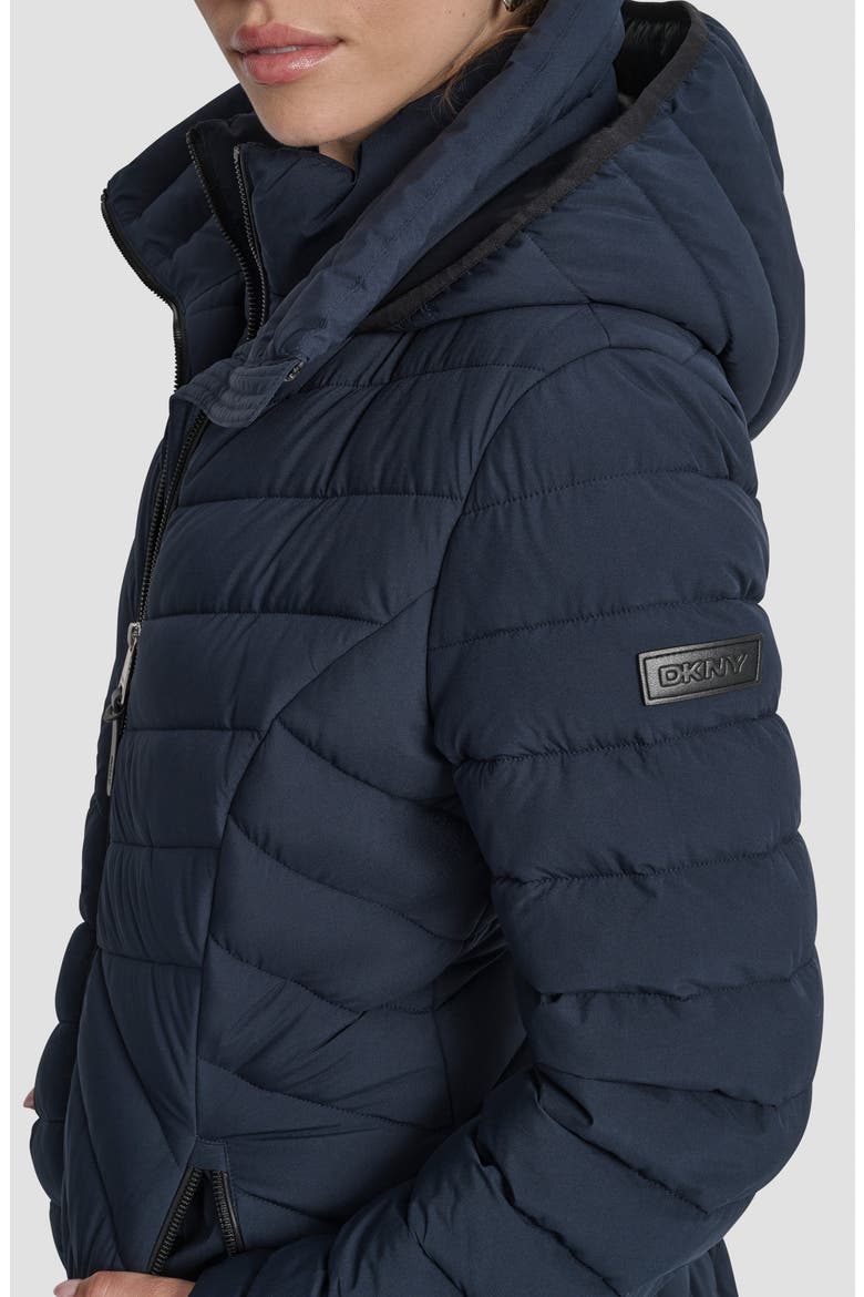 Stretch Packable Coat, Alternate, color, DARK NAVY