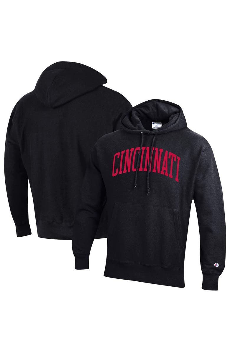 Champion Men's Champion Black Cincinnati Bearcats Cincy Arch Pullover Hoodie, Main, color, 