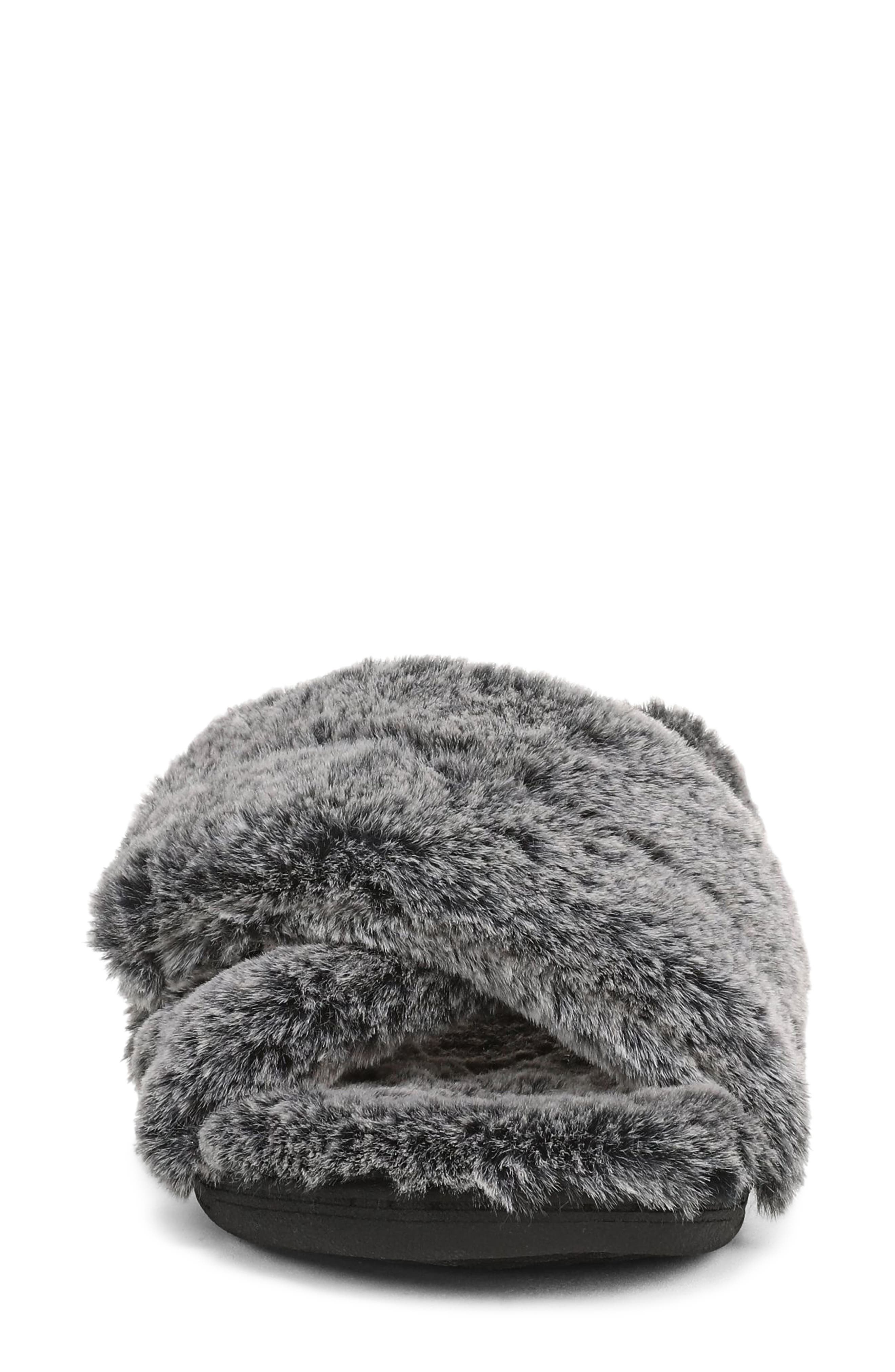 Vionic Relax II Slide Slipper, Alternate, color, Dark Grey Faux