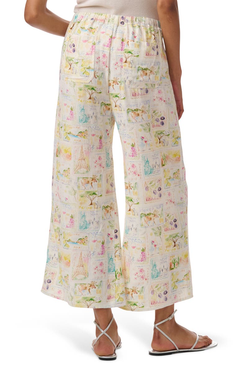 Splendid Coastal Postcard Print Drawstring Pants, Alternate, color, 
