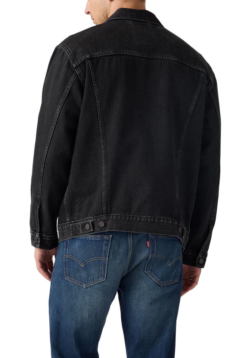 Relaxed Fit Trucker Jacket, Alternate, color, AT MIDNIGHT T