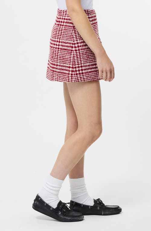 French Connection Brushed Houndstooth Mini Skirt In Multi