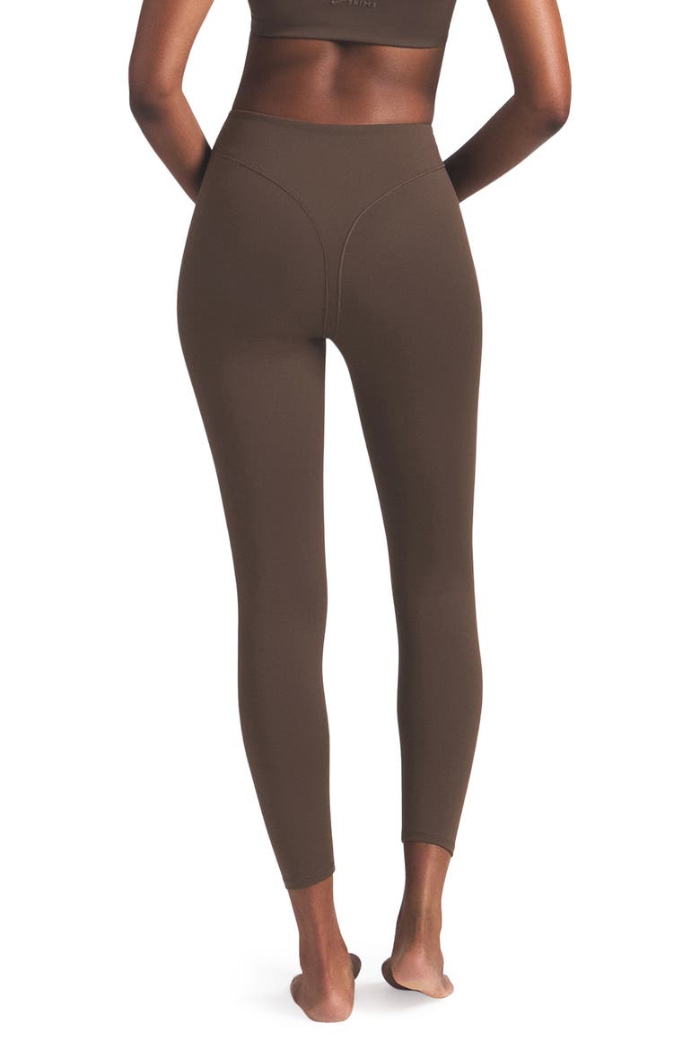 Matte High Waist V-Line Leggings, Alternate, color, DARK SEPIA