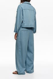 Bimba y Lola Loose-Fit Washed Denim Trousers