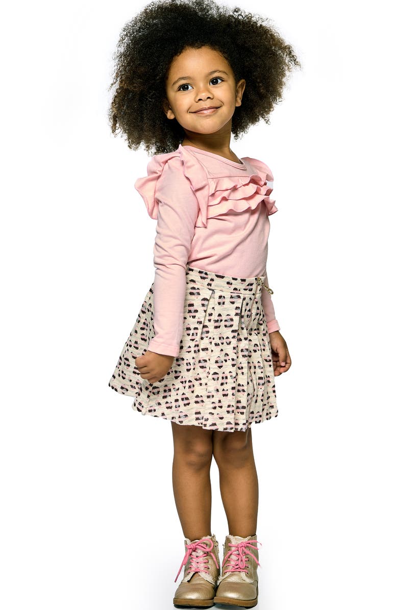 Truly Me Kids' Ruffle Accent Cotton T-Shirt, Alternate, color,