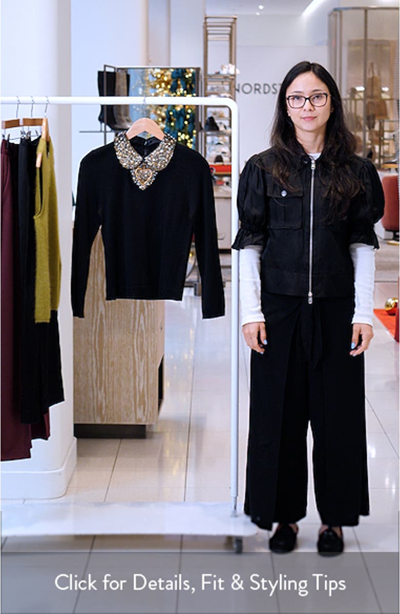 Porla Jeweled Collar Sweater, sales video thumbnail