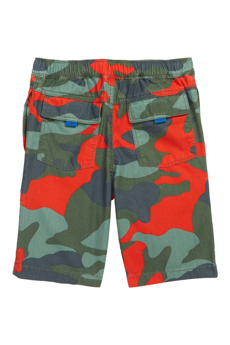 Camo Techno Shorts, Alternate, color, ORANGE SUNSET/ GREEN CAMO